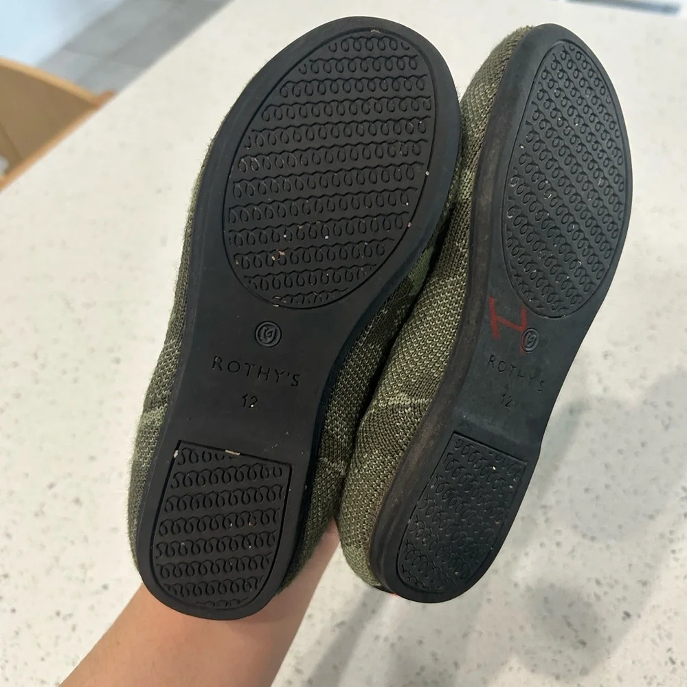 Rothy's Kids Camouflage Green Shoes size 12 toddler